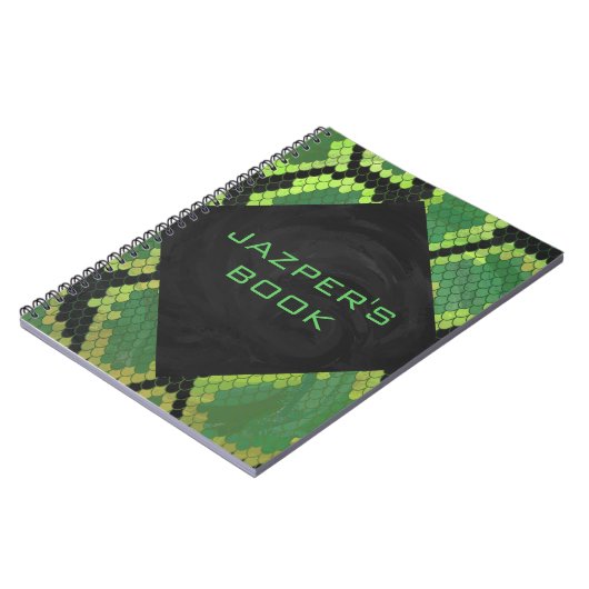 Monogram Snake Green und Black Notizblock (Linke Seite)