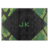 Monogram Snake Green und Black Schneidebrett (Vorderseite)