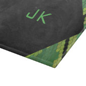 Monogram Snake Green und Black Schneidebrett (Ecke)