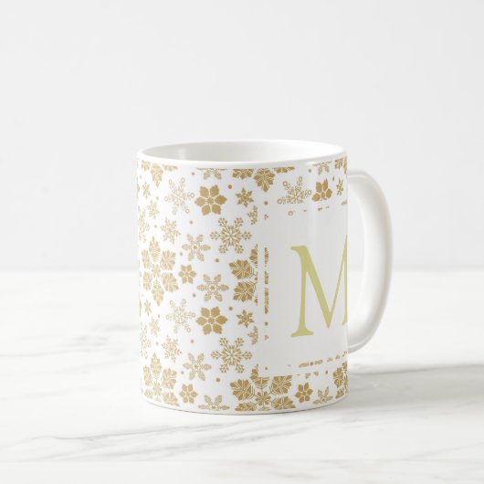 Monogram Snowflake Kaffeetasse (VorderseiteRechts)