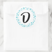 Monogram Snowflake Stickers und Umschlag Aufkleber (Tasche)