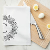 Monogram Snowflake Weihnachten Geschirrtuch (Viertel Falte)