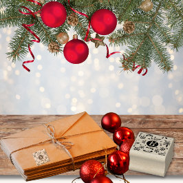 Monogram Snowflake Weihnachten Gummistempel