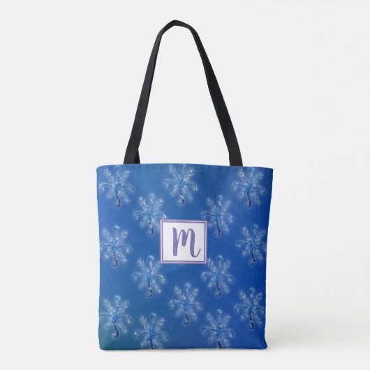 Monogram Snowflakes Tasche (Rückseite)