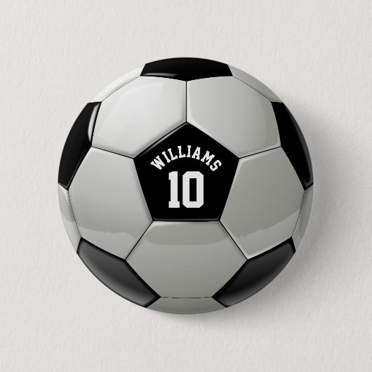 Monogram Soccer Ball Association Football Sports Button (Vorderseite)
