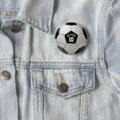 Monogram Soccer Ball Association Football Sports Button (Beispiel)