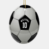 Monogram Soccer Ball Association Football Sports Keramik Ornament (Rechts)