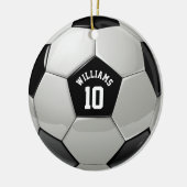 Monogram Soccer Ball Association Football Sports Keramik Ornament (Links)