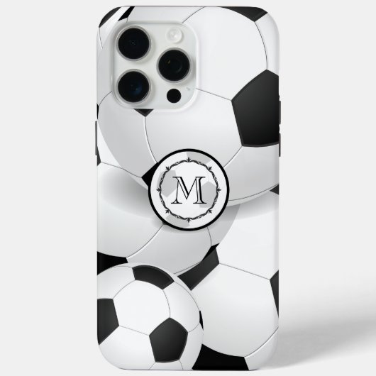 Monogram Soccer Ball Case-Mate iPhone Hülle (Rückseite)