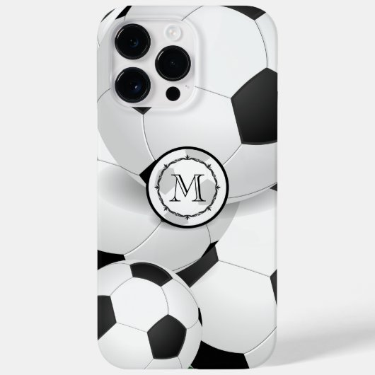 Monogram Soccer Ball iPhone Case (Rückseite)