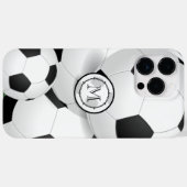 Monogram Soccer Ball iPhone Case (Rückseite (Horizontal))