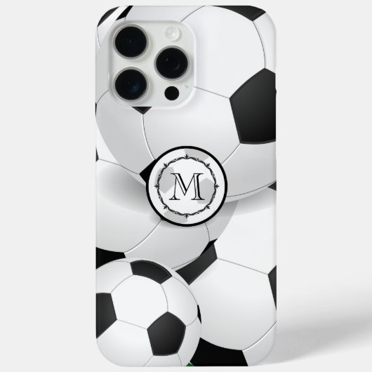 Monogram Soccer Ball iPhone Case-Mate iPhone Hülle (Rückseite)