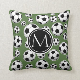 Monogram Soccer - Baumkopf Kissen
