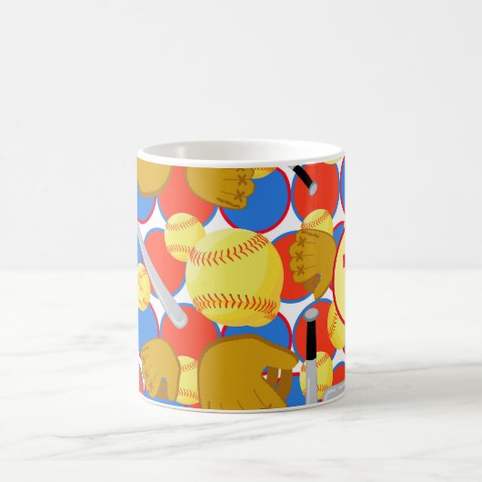 Monogram Softball Kaffeetasse (Mittel)