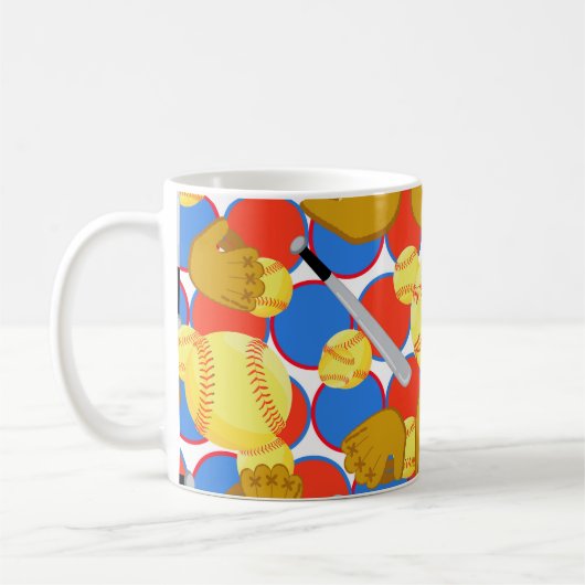 Monogram Softball Kaffeetasse (Links)
