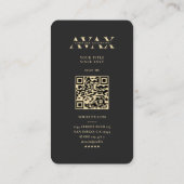 Monogram Software Engineer Modern Black Gold Visitenkarte (Rückseite)