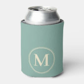 Monogram Solid Aqua Riff Farbe Dosenkühler (Kanne Vorderseite)
