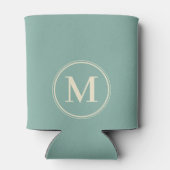 Monogram Solid Aqua Riff Farbe Dosenkühler (Rückseite)
