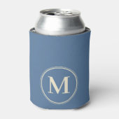 Monogram Solid Capri Blau Farbe Dosenkühler (Kanne Vorderseite)