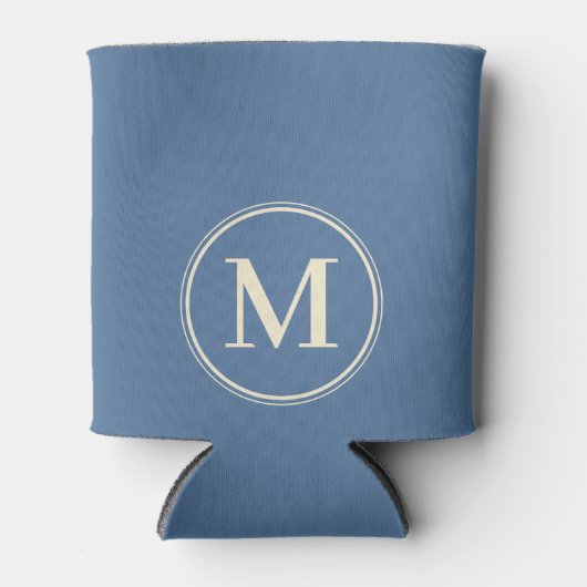 Monogram Solid Capri Blau Farbe Dosenkühler (Vorderseite)