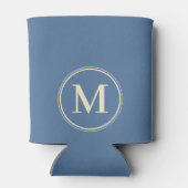 Monogram Solid Capri Blau Farbe Dosenkühler (Rückseite)