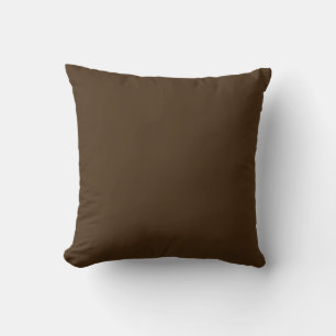 MONOGRAM Solid dunkelschokoladenbraun personalisie Kissen