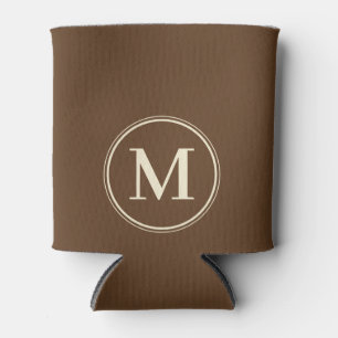 Monogram Solid Forest Braun Farbe Dosenkühler