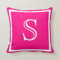 MONOGRAM Solid gefärbte Hot Pink Fuschia
