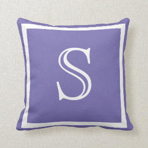 MONOGRAM Solid Lila, hell schlichtes Kissen