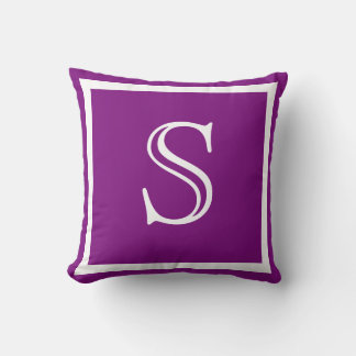 MONOGRAM Solid Lila, hell schlichtes Kissen