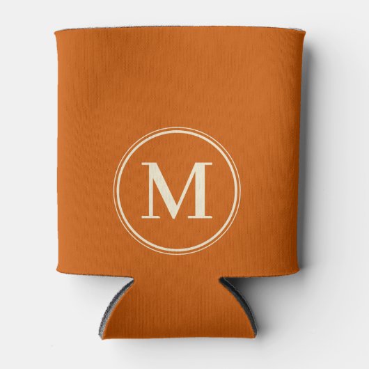 Monogram Solid Mitte des Jahrhunderts Kürbisfarbe Dosenkühler (Vorderseite)