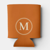 Monogram Solid Mitte des Jahrhunderts Kürbisfarbe Dosenkühler (Rückseite)