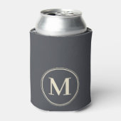 Monogram Solid Mittelmeer-Grau Farbe Dosenkühler (Kanne Vorderseite)