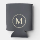 Monogram Solid Mittelmeer-Grau Farbe Dosenkühler (Rückseite)