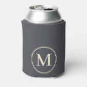 Monogram Solid Mittelmeer-Grau Farbe Dosenkühler (Kanne Rückseite)