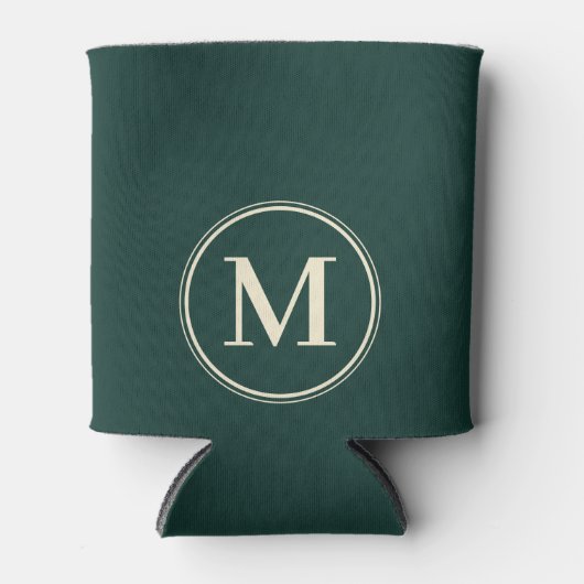 Monogram Solid Salbeigrün Dosenkühler (Vorderseite)