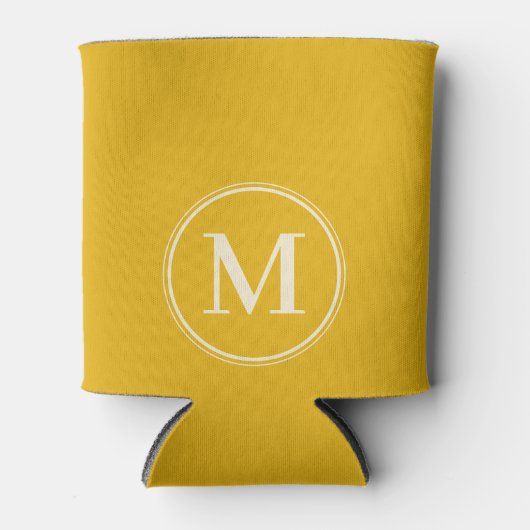 Monogram Solid Warm Sonnenblume Farbe Dosenkühler (Vorderseite)