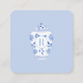 Monogram Something Blue Polterabend QR UAWG Begleitkarte (Rückseite)