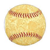 Monogram Sommerblumenmuster in warmen Farben Baseball (Vorderseite)