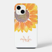 Monogram Sonnenblume iPhone Hülle (Rückseite)