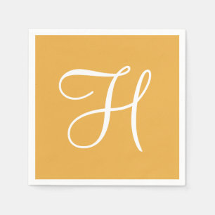 Monogram Sonnenblume Klasse farbiges Papier Napkin Serviette