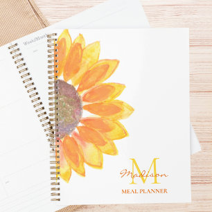 Monogram-Sonnenblume Planer