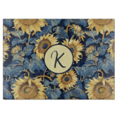 Monogram Sonnenblume Schneidebrett (Vorderseite)