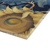 Monogram Sonnenblume Schneidebrett (Ecke)