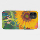 Monogram Sonnenblumen Artwork Case-Mate iPhone Hülle (Rückseite (Horizontal))