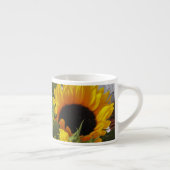 Monogram Sonnenblumen Print 6oz Espresso Cup Espressotasse (Rechts)