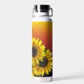 Monogram Sonnenblumen Trinkflasche (Rückseite)