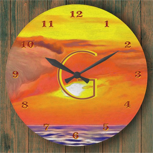 Monogram Sonnenuntergang 2443 Große Wanduhr