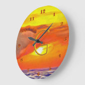Monogram Sonnenuntergang 2443 Große Wanduhr (Winkel)