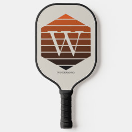 Monogram Sonnenuntergangsverlauf-Sechseck Pickleball Schläger
